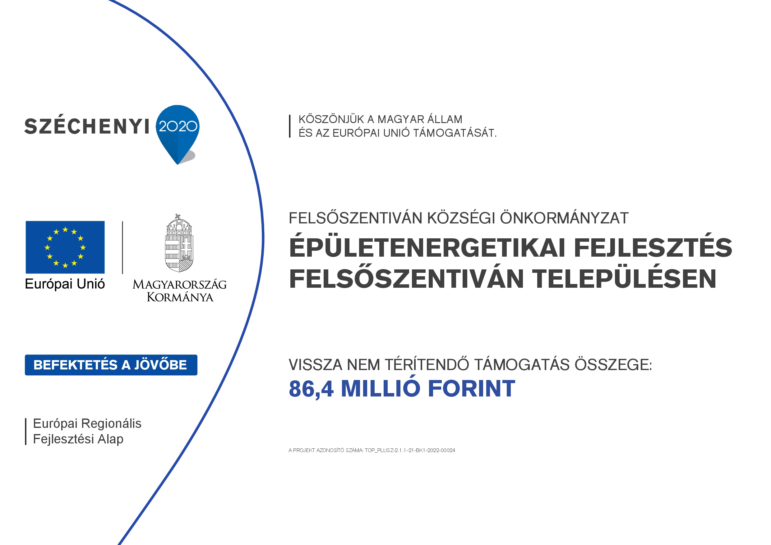 Épületenergetikai fejlesztés Felsőszentiván településen